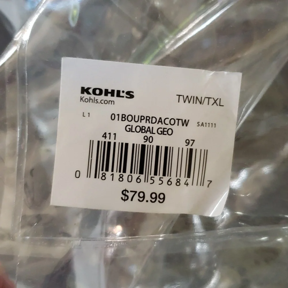Reversible Gray Twin Comforter